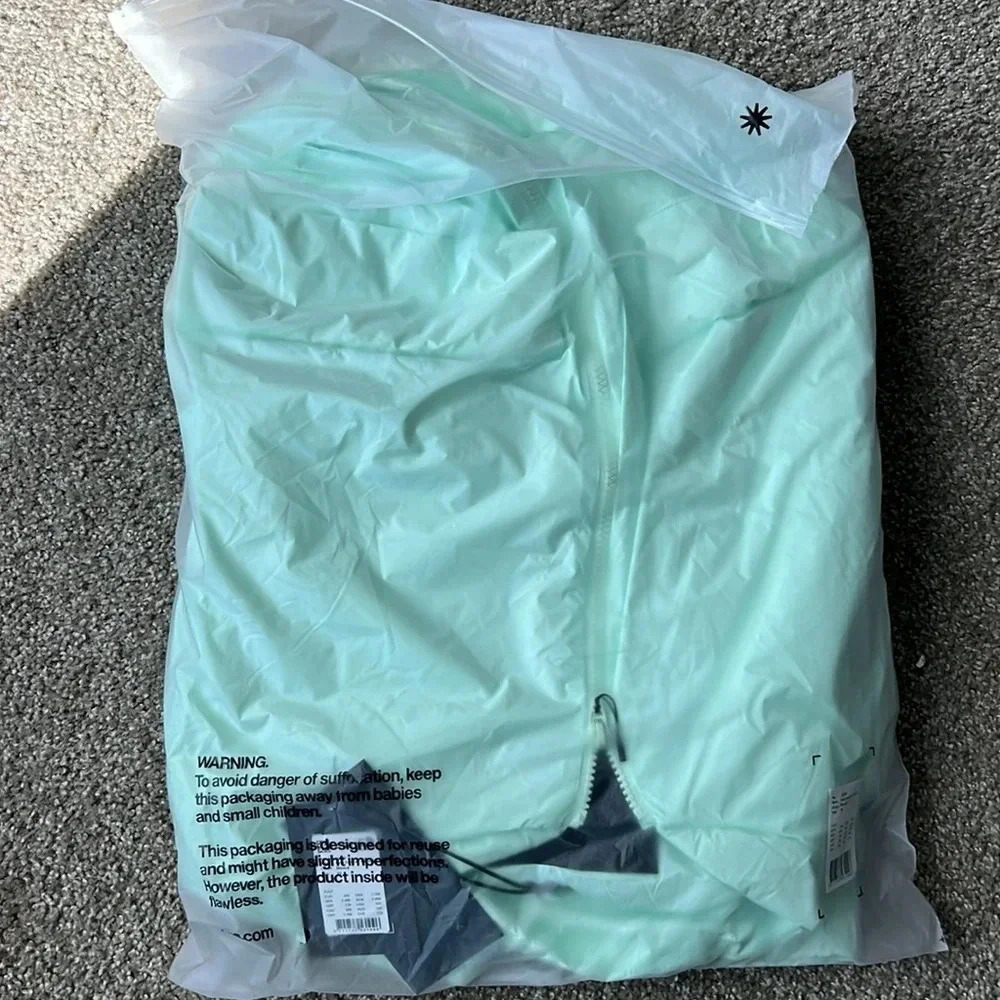 NWT Rains Fuse Bomber Jacket Unisex Mineral Size XS Oversized - Picture 12 of 13